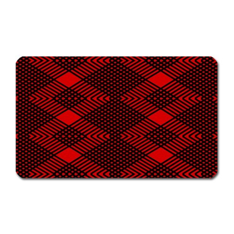 pattern black red Magnet (Rectangular) from ArtsNow.com Front