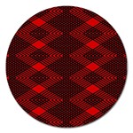 pattern black red Magnet 5  (Round)