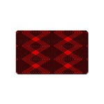 pattern black red Magnet (Name Card)