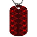 pattern black red Dog Tag (One Side)