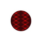 pattern black red Golf Ball Marker