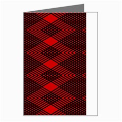 pattern black red Greeting Card from ArtsNow.com Left