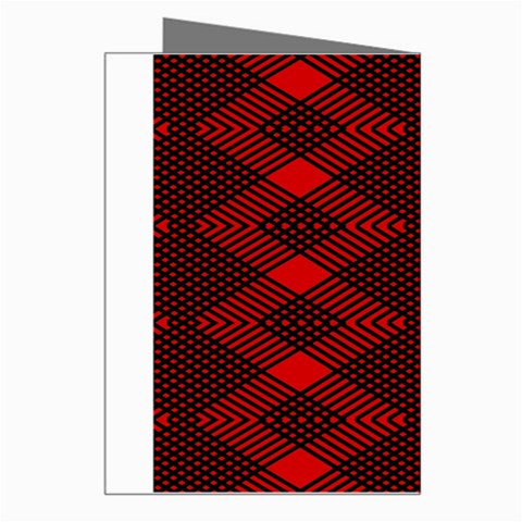 pattern black red Greeting Card from ArtsNow.com Right