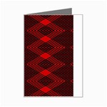 pattern black red Mini Greeting Card