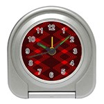 pattern black red Travel Alarm Clock