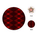 pattern black red Playing Cards Single Design (Round)