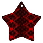 pattern black red Star Ornament (Two Sides)