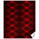 pattern black red Canvas 8  x 10 