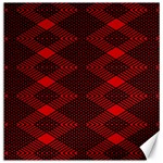 pattern black red Canvas 12  x 12 