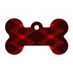 pattern black red Dog Tag Bone (Two Sides)