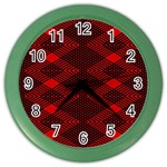 pattern black red Color Wall Clock