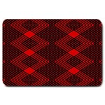 pattern black red Large Doormat