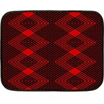 pattern black red Fleece Blanket (Mini)