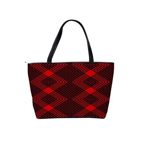 pattern black red Classic Shoulder Handbag from ArtsNow.com Back