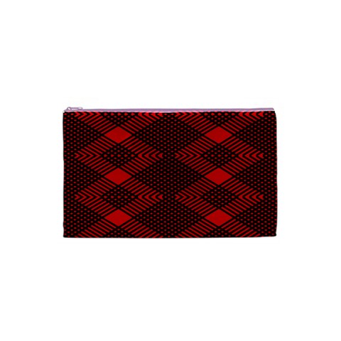 pattern black red Cosmetic Bag (Small) from ArtsNow.com Front