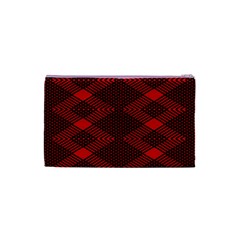 pattern black red Cosmetic Bag (Small) from ArtsNow.com Back