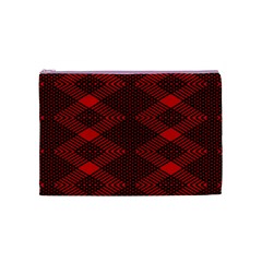 pattern black red Cosmetic Bag (Medium) from ArtsNow.com Front