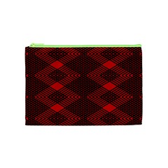 pattern black red Cosmetic Bag (Medium) from ArtsNow.com Front