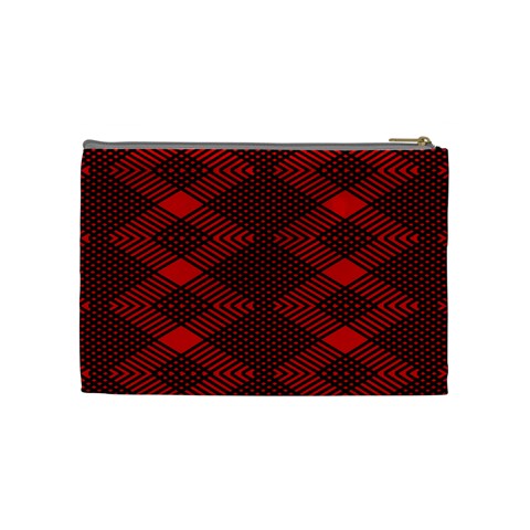 pattern black red Cosmetic Bag (Medium) from ArtsNow.com Back