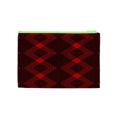 pattern black red Cosmetic Bag (Medium) from ArtsNow.com Back