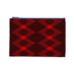 pattern black red Cosmetic Bag (Large) from ArtsNow.com Front