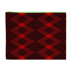 pattern black red Cosmetic Bag (XL) from ArtsNow.com Front