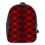 pattern black red School Bag (Large)