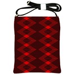 pattern black red Shoulder Sling Bag