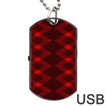 pattern black red Dog Tag USB Flash (One Side)