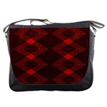 pattern black red Messenger Bag