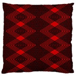 pattern black red Large Cushion Case (One Side)