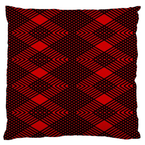 pattern black red Large Cushion Case (Two Sides) from ArtsNow.com Back