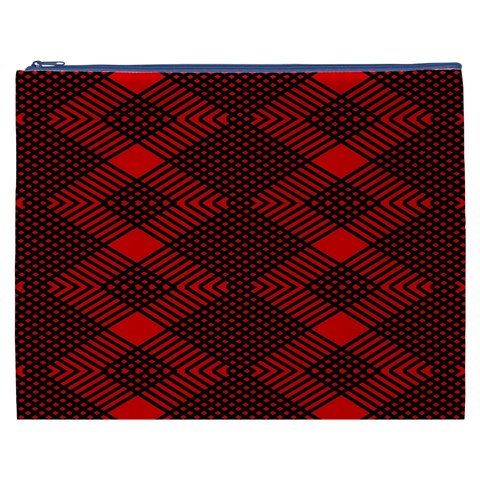 pattern black red Cosmetic Bag (XXXL) from ArtsNow.com Front