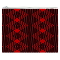 pattern black red Cosmetic Bag (XXXL) from ArtsNow.com Front