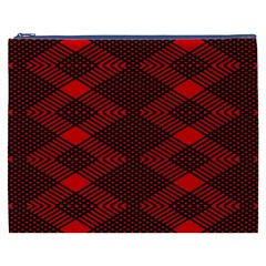 pattern black red Cosmetic Bag (XXXL) from ArtsNow.com Front