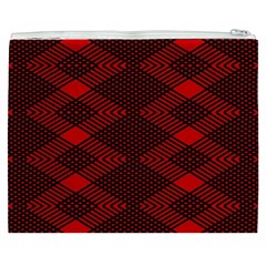 pattern black red Cosmetic Bag (XXXL) from ArtsNow.com Back