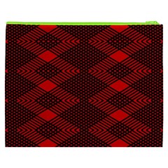 pattern black red Cosmetic Bag (XXXL) from ArtsNow.com Back