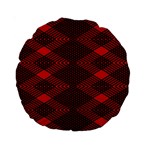 pattern black red Standard 15  Premium Round Cushions