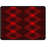 pattern black red Two Sides Fleece Blanket (Large)