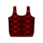 pattern black red Full Print Recycle Bag (S)