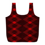 pattern black red Full Print Recycle Bag (L)