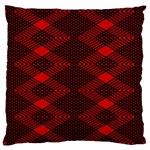 pattern black red Standard Premium Plush Fleece Cushion Case (One Side)