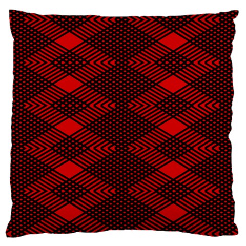 pattern black red Standard Premium Plush Fleece Cushion Case (Two Sides) from ArtsNow.com Back