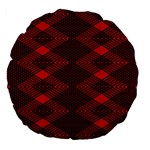 pattern black red Large 18  Premium Flano Round Cushions