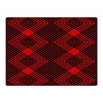 pattern black red Two Sides Premium Plush Fleece Blanket (Mini)