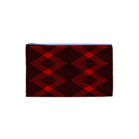 pattern black red Cosmetic Bag (XS) from ArtsNow.com Front