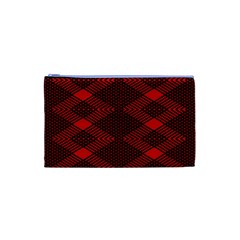 pattern black red Cosmetic Bag (XS) from ArtsNow.com Front