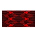 pattern black red Satin Wrap 35  x 70 