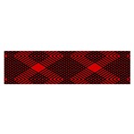 pattern black red Oblong Satin Scarf (16  x 60 )