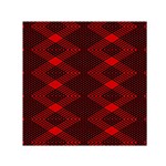 pattern black red Square Satin Scarf (30  x 30 )